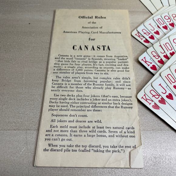 Samba Coated Playing Cards Three Deck Canasta Set Gold Box of Calif Plastic - Picture 4 of 10
